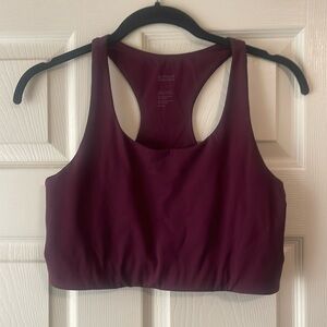 Girlfriend collective plum racerback bra